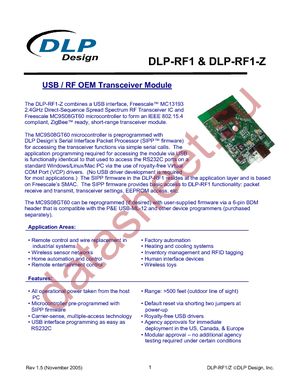 DLP-RF1-Z datasheet  